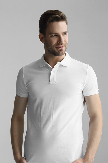 Retrato, en, camisa blanca